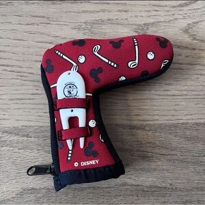 Vintage Disney Mickey Mouse Golf Club Putter Cover Head Cover *Made in USA* Red